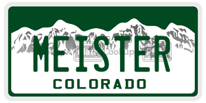 MEISTER  license plate in CO