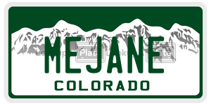 MEJANE  license plate in CO