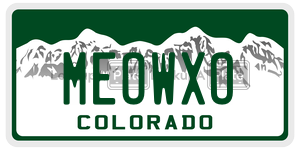 MEOWXO  license plate in CO