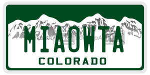 MIAOWTA  license plate in CO