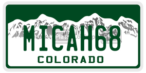 MICAH68  license plate in CO