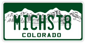 MICHST8  license plate in CO