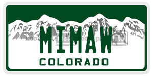 MIMAW  license plate in CO