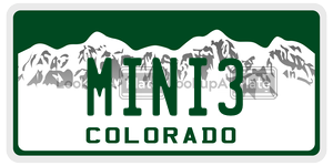 MINI3  license plate in CO