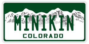 MINIKIN  license plate in CO