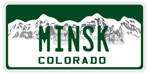 MINSK  license plate in CO