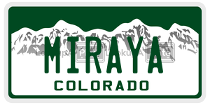 MIRAYA  license plate in CO