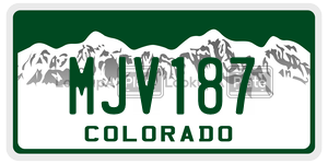 MJV187  license plate in CO