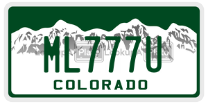 ML777U  license plate in CO