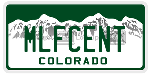 MLFCENT  license plate in CO