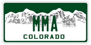MMA  license plate in CO