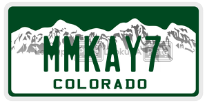 MMKAY7  license plate in CO