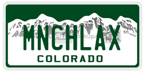 MNCHLAX  license plate in CO