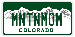 MNTNMOM  license plate in CO