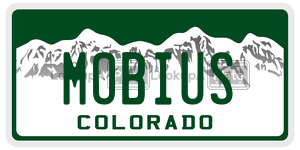 MOBIUS  license plate in CO