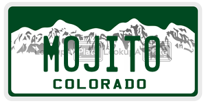 MOJITO  license plate in CO