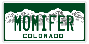 MOMIFER license plate in Colorado