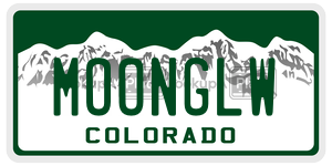 MOONGLW  license plate in CO