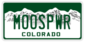 MOOSPWR  license plate in CO