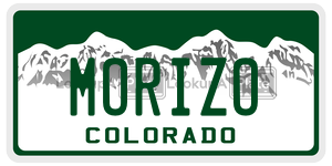 MORIZO license plate in Colorado