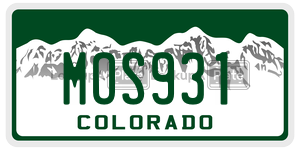 MOS931  license plate in CO