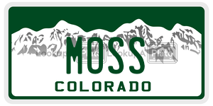 MOSS  license plate in CO