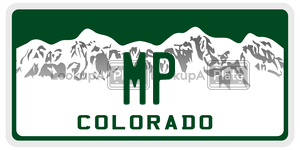 MP license plate in Colorado