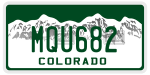 MQU682  license plate in CO