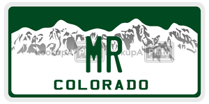 MR  license plate in CO