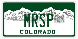 MRSP  license plate in CO