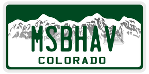 MSBHAV  license plate in CO