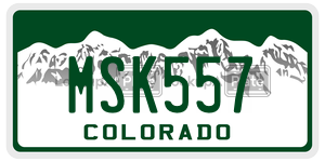 MSK557  license plate in CO
