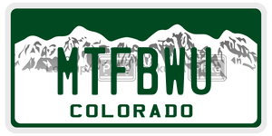 MTFBWU  license plate in CO