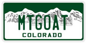 MTGOAT  license plate in CO