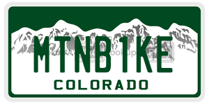 MTNB1KE  license plate in CO
