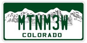 MTNM3W  license plate in CO