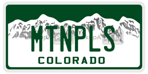 MTNPLS  license plate in CO