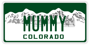 MUMMY  license plate in CO