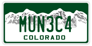 MUN3C4  license plate in CO