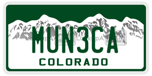 MUN3CA  license plate in CO