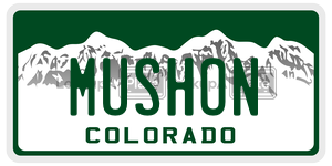 MUSHON  license plate in CO