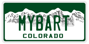 MYBART  license plate in CO