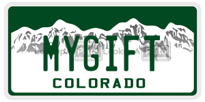 MYGIFT  license plate in CO