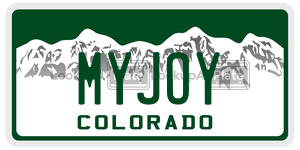 MYJOY  license plate in CO