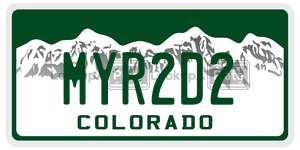 MYR2D2  license plate in CO