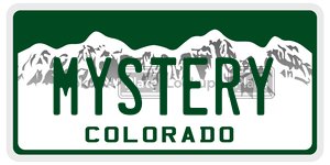 MYSTERY  license plate in CO