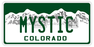 MYSTIC  license plate in CO