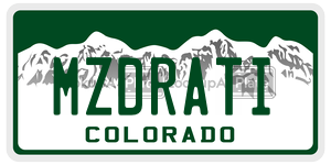 MZDRATI  license plate in CO