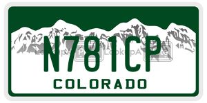 N781CP  license plate in CO