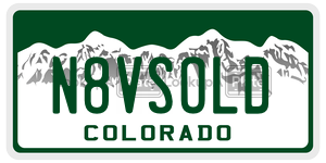 N8VSOLD  license plate in CO